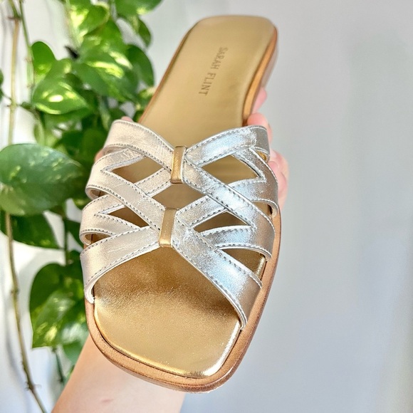 Sarah Flint Kim Sandal in Silver & Gold - Picture 10 of 12